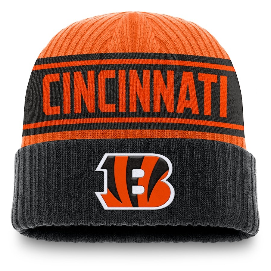 Cincinnati Bengals Fanatics Penalty Cuffed Knit Hat - Orange/Black
