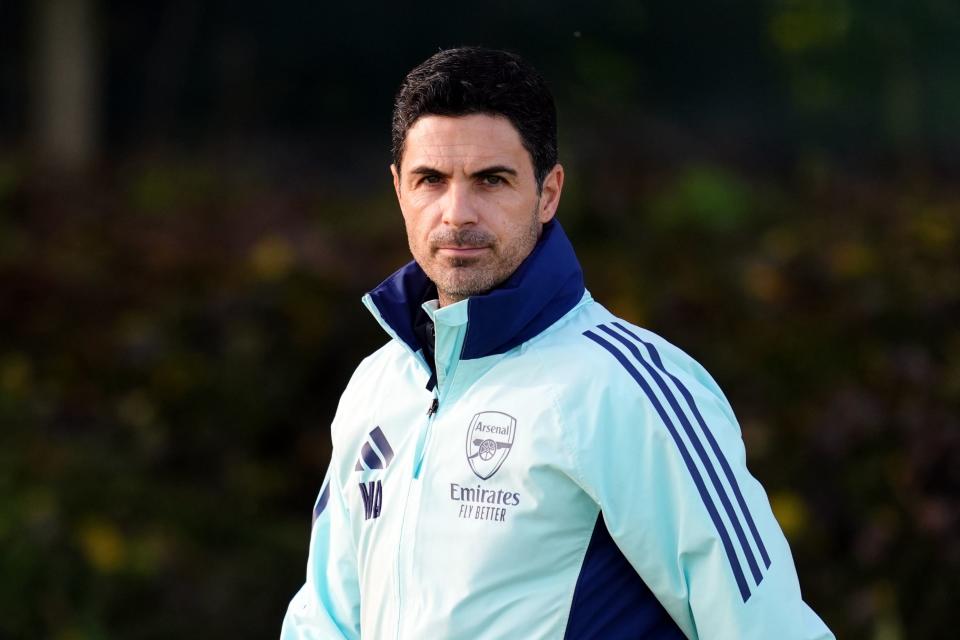 Mikel Arteta wants Arsenal to improve on their European travels (Adam Davy/PA) (PA Wire)