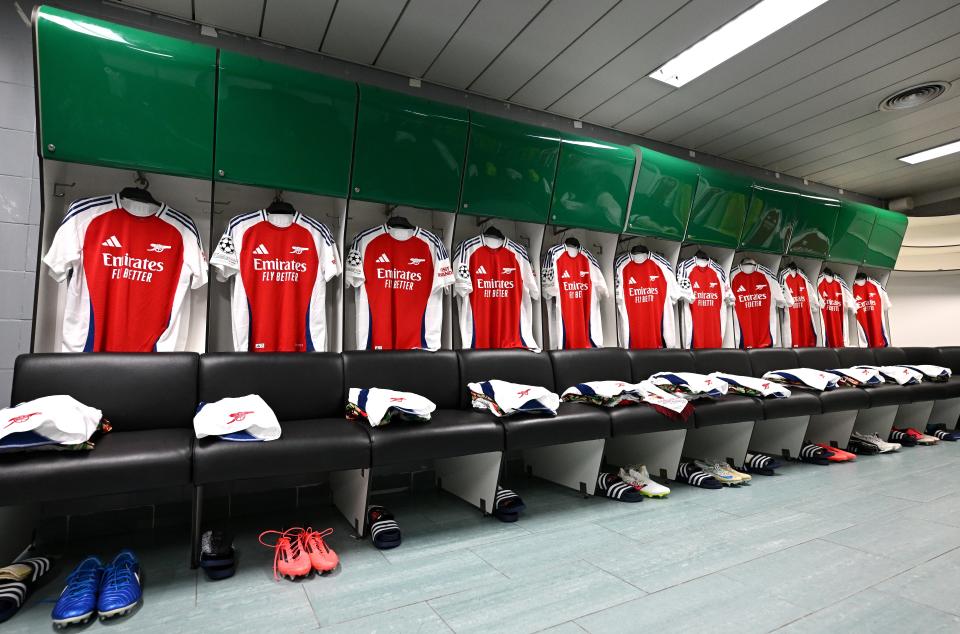 A look inside the Arsenal changing room (Arsenal FC via Getty Images)