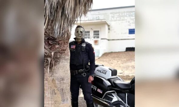 Laredo ‘officers’ Myers and Leatherface share Halloween safety tips