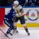 Maple Leafs' Matthew Knies exits vs. Golden Knights after hit from Zach Whitecloud