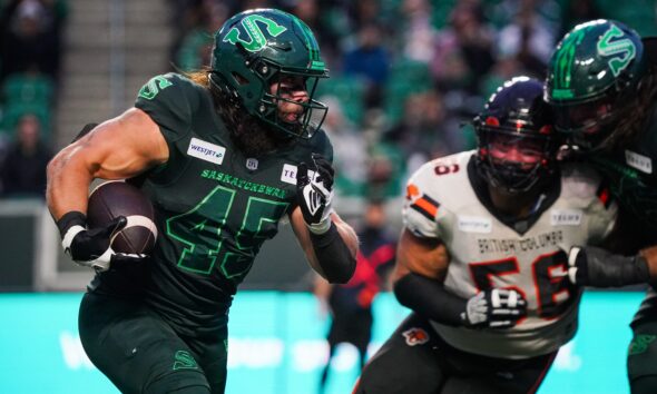 Saskatchewan Roughriders use strong second half to top BC Lions in Western Semi-Final