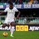 Inter Milan's Marcus Thuram scores during the Serie A soccer match between Hellas Verona and Inter Milan at the Marcantonio Bentegodi Stadium, in Verona. (Paola Garbuio/AP)