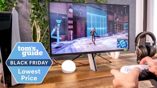 The Sony Inzone M9 gaming monitor with a Tom's Guide Black Friday deals badge