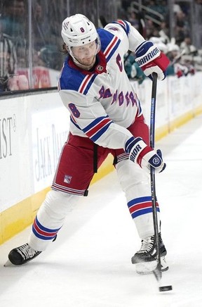 Jacob Trouba of the New York Rangers