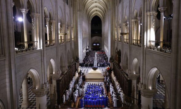 Notre Dame reopens 5 years after devastating fire : The Picture Show : NPR