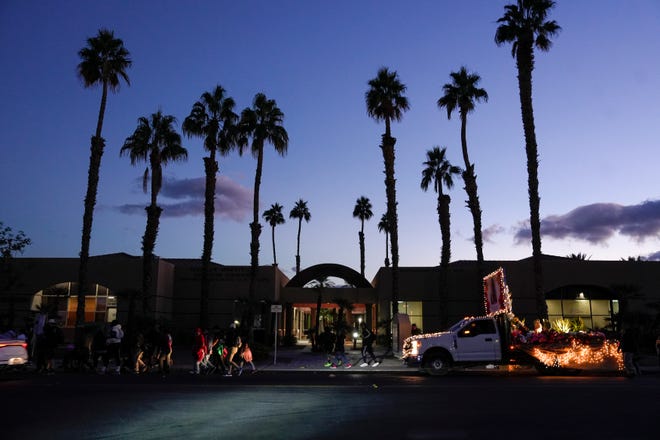 The Virgen de Guadalupe pilgrimage passes through Indio, Calif., Dec. 12, 2024.