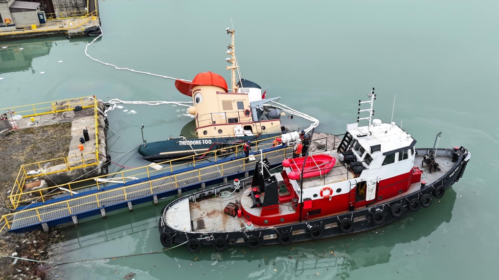 Theodore tugboat partially sinks | CTV News