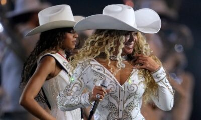 Beyoncé performs during halftime of an NFL football game between the Houston Texans and the Baltimore Ravens, Wednesday, Dec. 25, 2024, in Houston. (AP Photo/David J. Phillip)