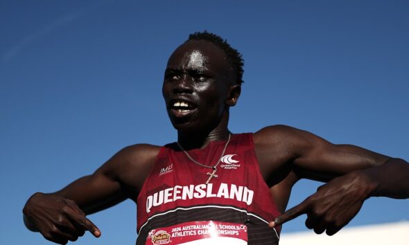 Aussie teen sprinting sensation Gout Gout breaks national 200m record that stood more than half a century