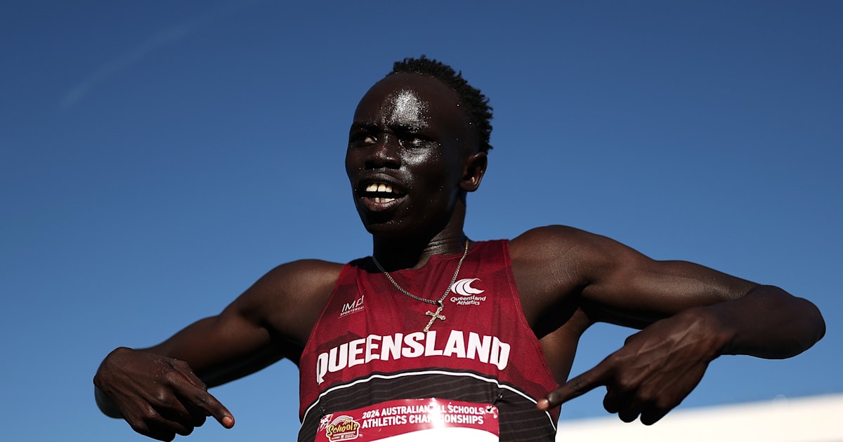 Aussie teen sprinting sensation Gout Gout breaks national 200m record that stood more than half a century