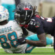 Dolphins receiver Grant DuBose hospitalized overnight after head injury against Texans