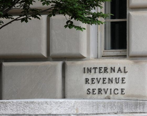 Signage is seen at the headquarters of the Internal Revenue Service (IRS) in Washington, D.C., U.S., May 10, 2021.