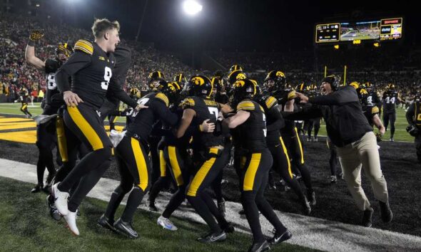 Iowa beats Nebraska on last-second field goal