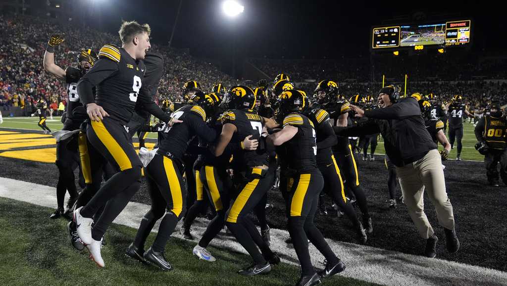 Iowa beats Nebraska on last-second field goal