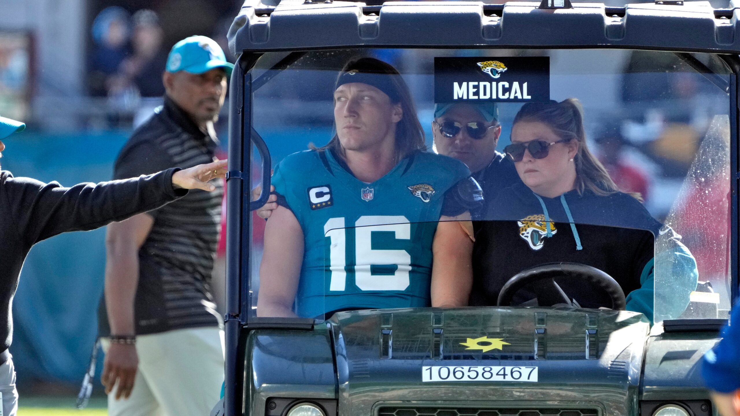 Jaguars QB Trevor Lawrence (concussion) ruled out after late hit from Texans LB Azeez Al-Shaair