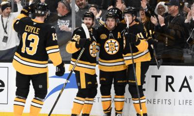 McAvoy, Coyle each scores twice, Bruins win Centennial game against Canadiens 