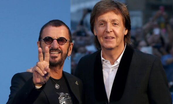 Paul McCartney reunites with Ringo Starr at London concert