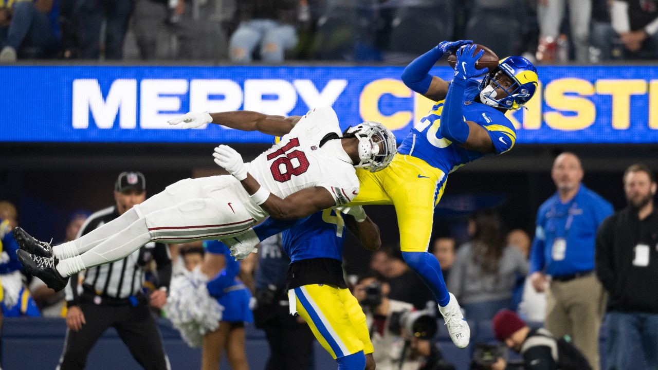 Witherspoon's last-minute interception preserves Rams' win over Cardinals