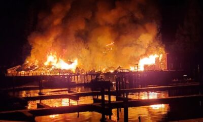 Fire destroys buildings, parts of historic boardwalk in Vancouver Island's Telegraph Cove