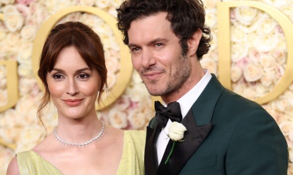 Adam Brody and Leighton Meester Hit the Golden Globes 2025 Red Carpet