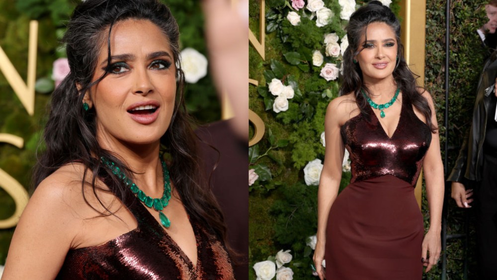 Salma Hayek Pinault attends the 82nd Annual Golden Globe Awards at The Beverly Hilton on Jan. 05 in Beverly Hills, Calif.