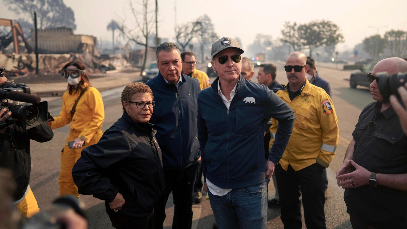 Los Angeles Mayor Karen Bass under fire for response to raging wildfires