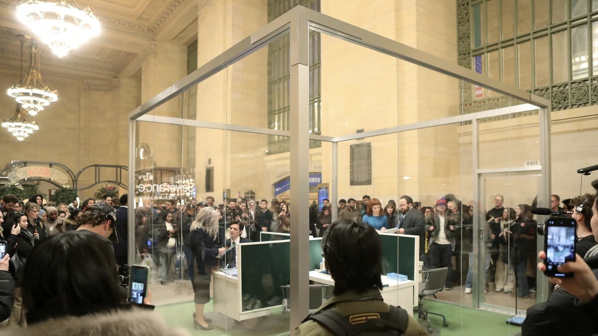 I went to the 'Severance' pop-up in Grand Central. It was wild.