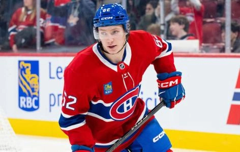 Owen Beck en action avec les Canadiens de Montr