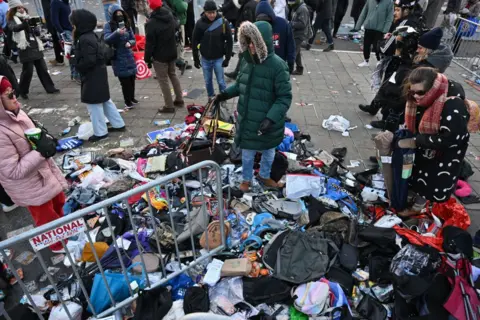 Getty Images Bags discarded in a heap outside