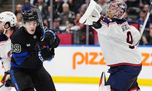 Fantilli, Merzlikins power Blue Jackets over Leafs