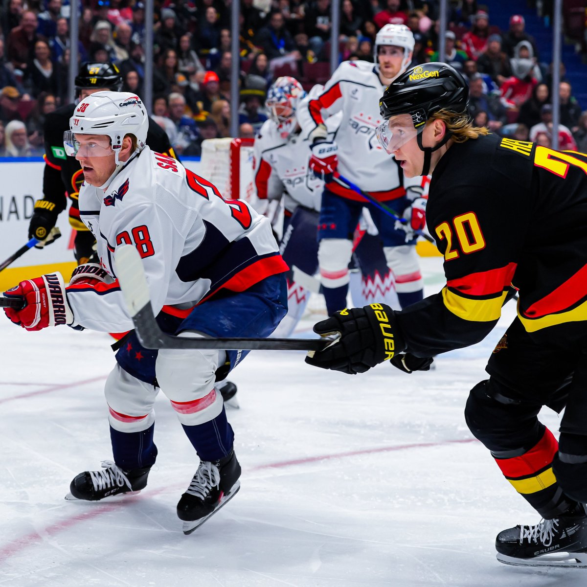 Quinn Hughes, Vancouver Canucks Nip Washington Capitals, 2-1, Snap Washington’s 12-Game Point-Streak