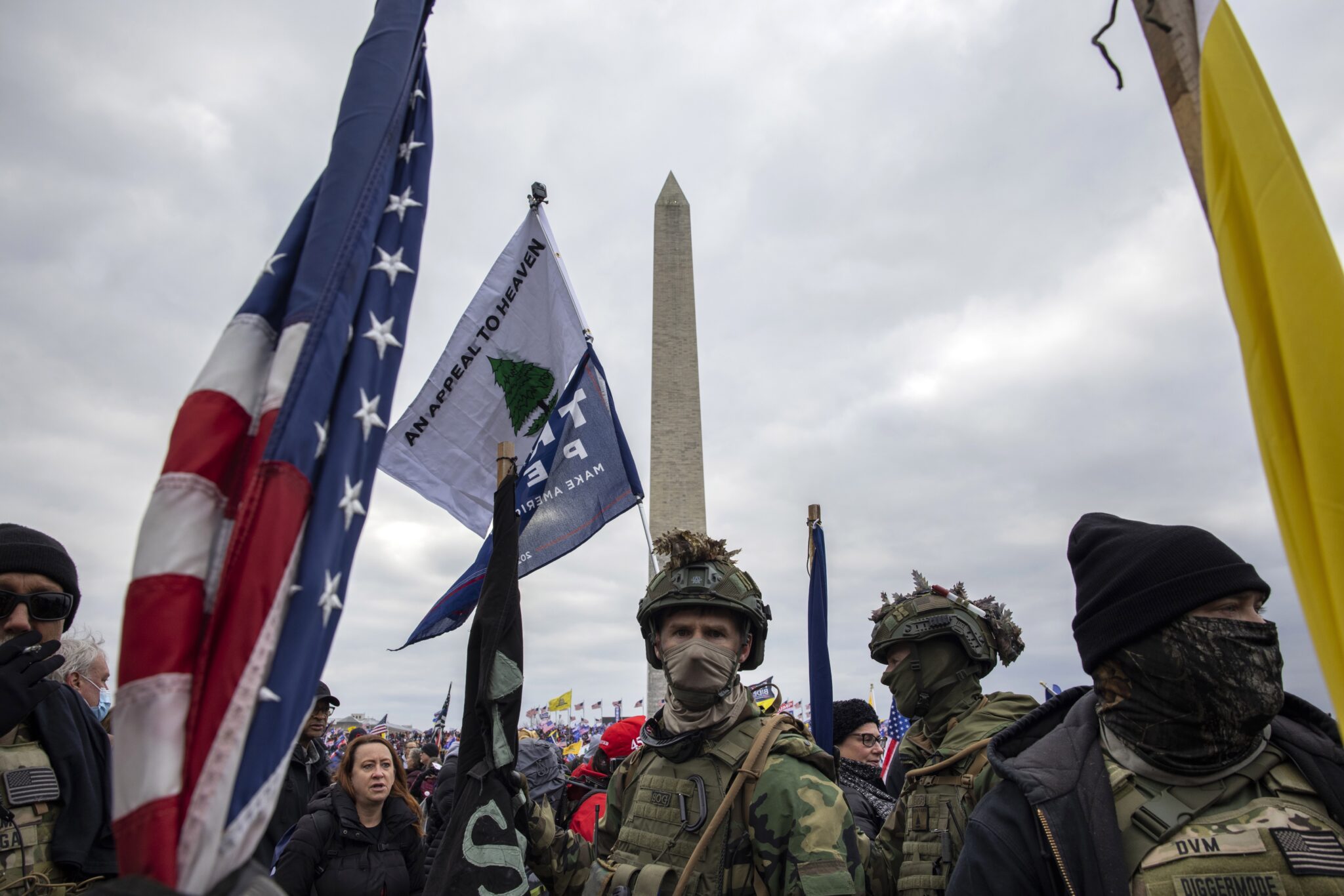 Donald Trump supporters on Jan. 6, 2021, in Washington, D.C.  (Photo by Brent Stirton/Getty Images)