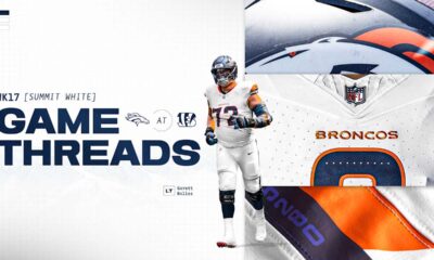 Broncos to wear Summit White jerseys and pants vs. Bengals