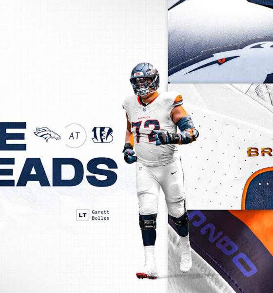 Broncos to wear Summit White jerseys and pants vs. Bengals