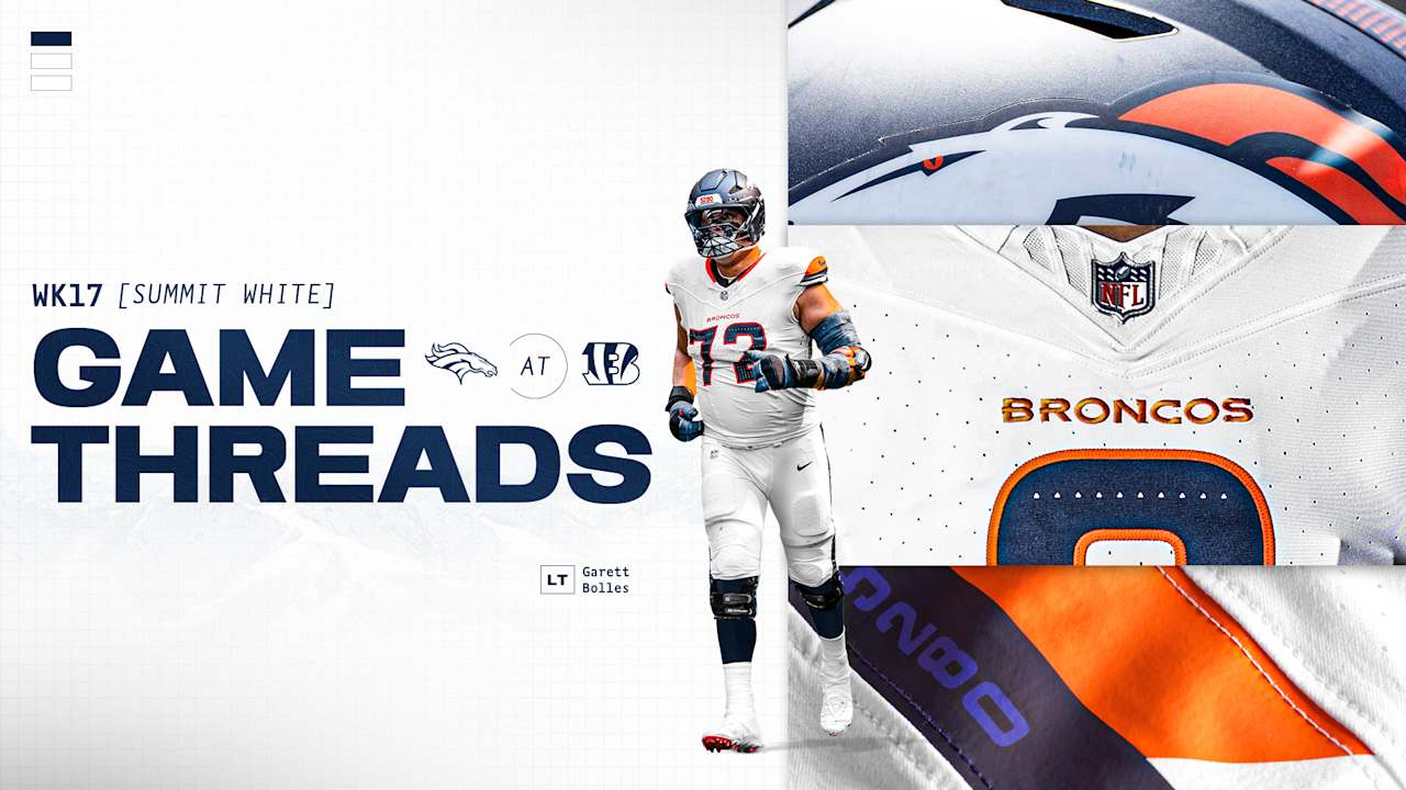 Broncos to wear Summit White jerseys and pants vs. Bengals