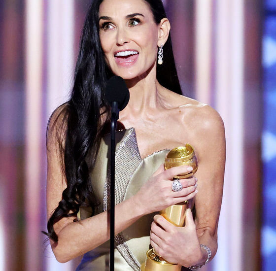 Demi Moore Wins Golden Globe for ‘The Substance,’ Capping Her Comeback