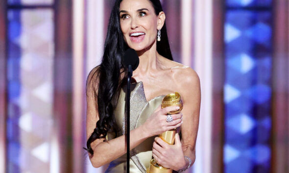 Demi Moore Wins Golden Globe for ‘The Substance,’ Capping Her Comeback