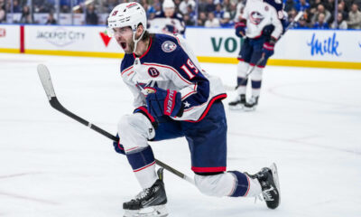 Fantilli scores 1st hat trick, Blue Jackets defeat Maple Leafs