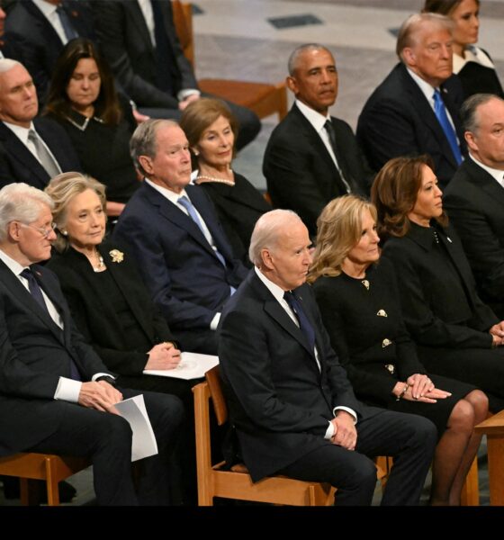 George W. Bush Belly Taps Barack Obama at Jimmy Carter Funeral