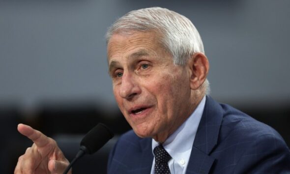 Anthony Fauci giving a speech