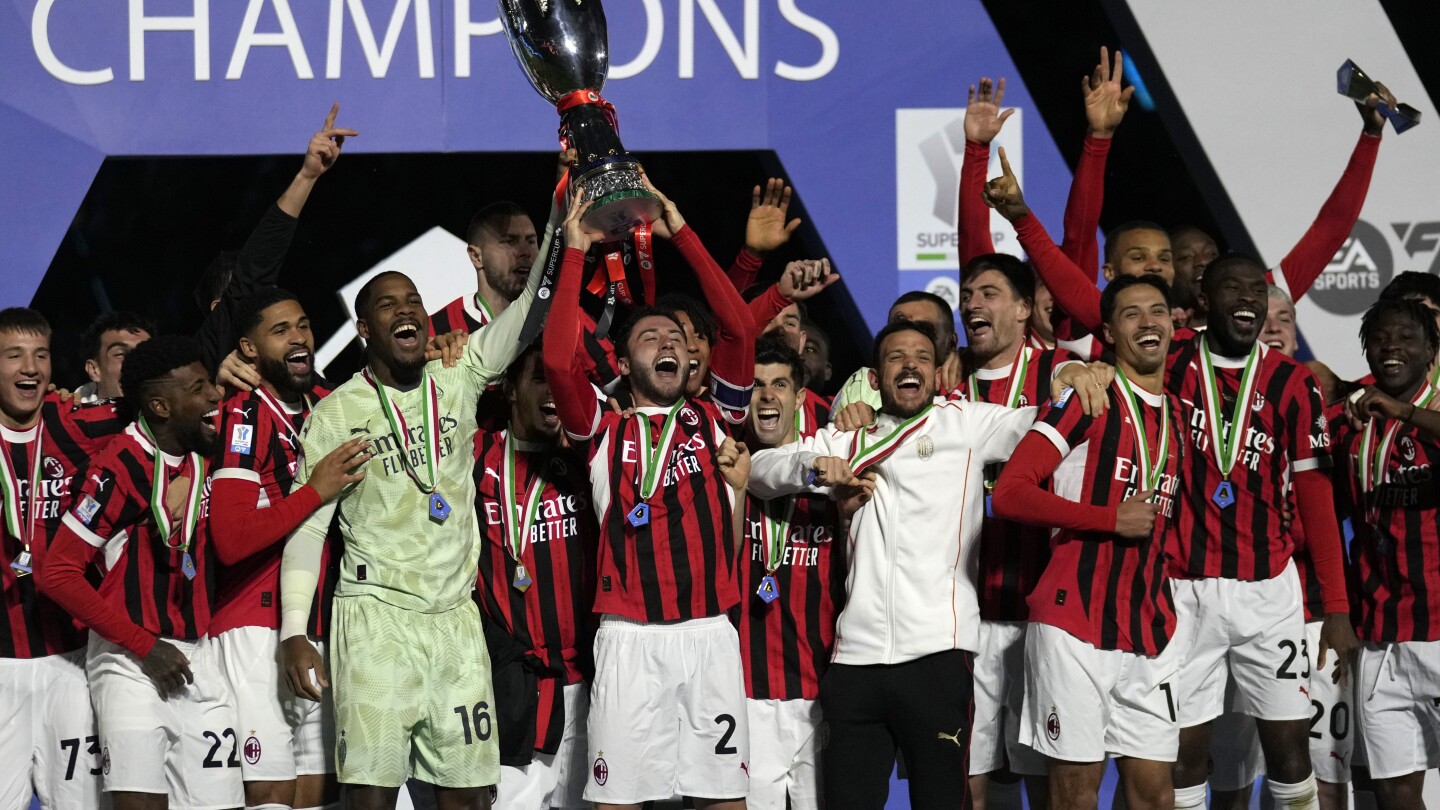 Leao and Pulisic inspire AC Milan comeback in 3-2 win over Inter in Italian Super Cup final