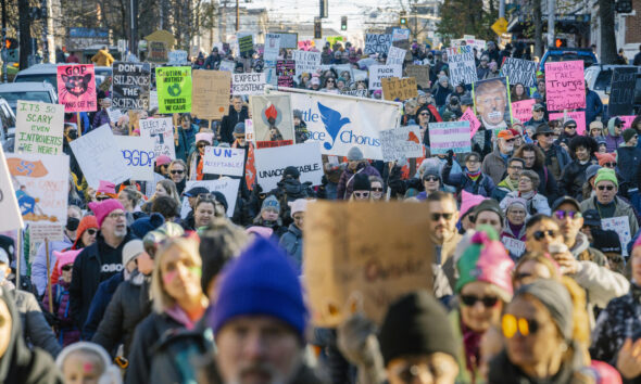 People’s March Seattle protest resumes ahead of Trump inauguration