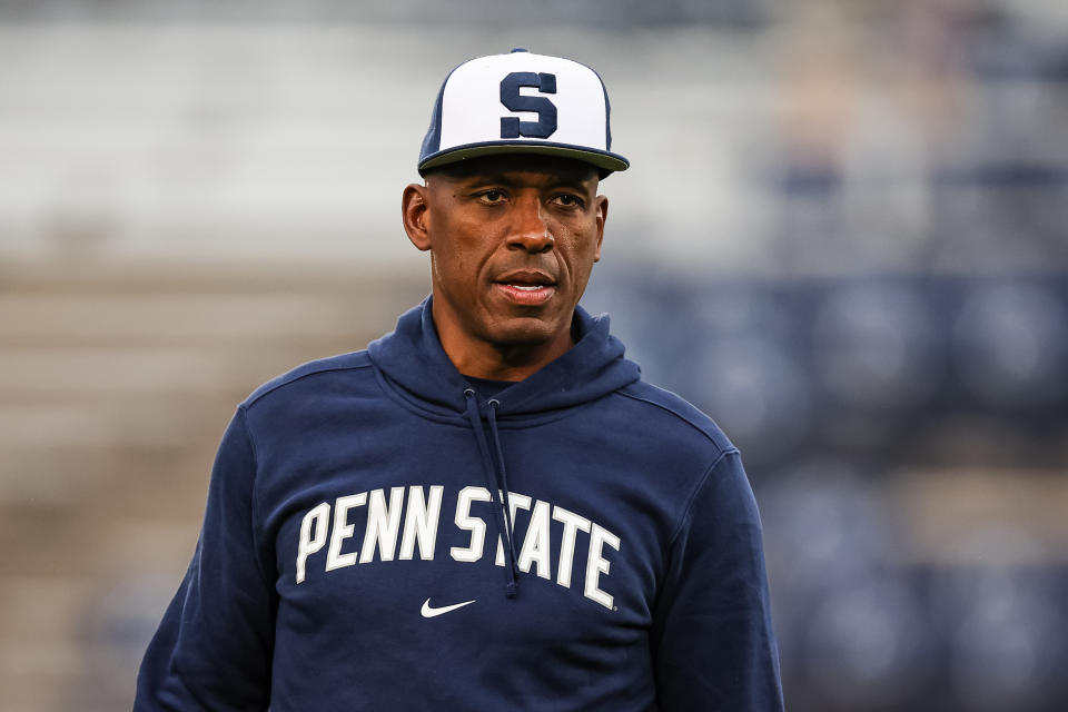 Penn State co-defensive coordinator Anthony Poindexter chose to stay on staff after the hiring of Ohio State's Jim Knowles. (Scott Taetsch/Getty Images)