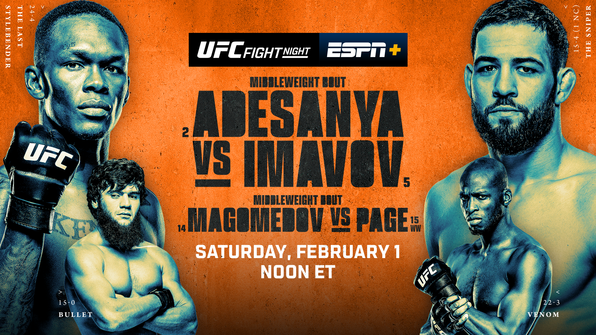 UFC Fight Night Presented by Bud Light: Adesanya vs. Imavov